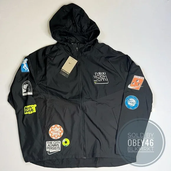 Nike Jackets Coats Nike New York City Nyc Marathon 22 Drifit Running Jacket L Poshmark